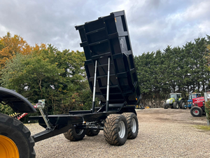 Cheap New Hydraulic Farm Dump <b>Trailer</b> Sale 14 Ton High Safety Durable 1 Year Warranty 50m Tow Bar 50km/h Speed France Origin - Product Image 3