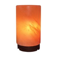 Lampe en sel de cristal naturel de l'Himalaya en forme de cylindre, diffuseur d'huiles essentielles, coupelle en acier inoxydable, aromathérapie, spa, massage corporel, Numkyne
