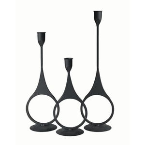 Bougeoir de table créatif en fer martelé, écologique et personnalisable Bougeoir pilier design de pétales de fleurs fantaisie - Product Image 2