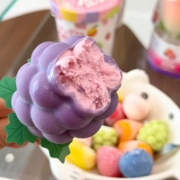 Nouvelle conception saveur raisin, vente en gros, mélange de fruits 4D, crème glacée virale, plusieurs saveurs, mangue, pêche, chocolat, boîte croustillante
