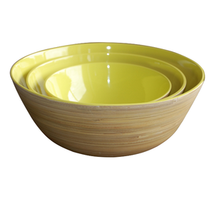 ชามสลัดทำจากใยไผ่เป็นมิตรกับสิ่งแวดล้อมทำด้วยมือน้ำหนักเบาทนทานผู้ผลิตขายส่งจากเวียดนาม - Product Image 4