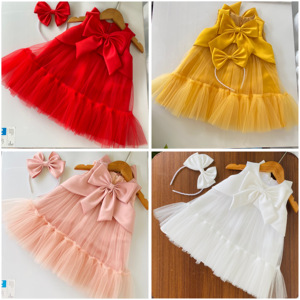 2 dulces niños tul falda vestido bebé niñas princesa vestido encaje decoración gran tamaño OEM ODM hecho Vietnam niños de 12 años - Product Image 2