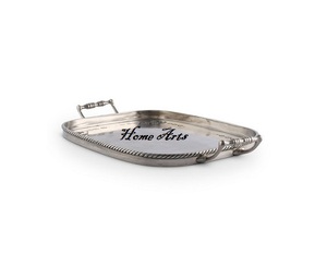 Bandeja de Servicio de Acero Inoxidable de Primera Calidad, Color Plateado, Diseño Ventajoso, con Asa de Hierro - Product Image 2