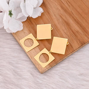 Luxury Gold Plated <b>Brass</b> Stud Earrings Premium Look Designer <b>Brass</b> Earrings For Export In Bulk Quantity Accept Custom Design - Product Image 3