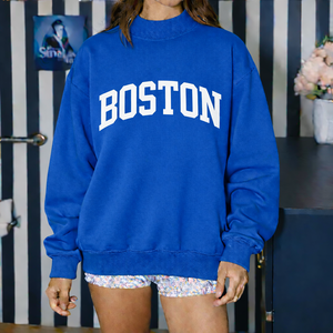 <b>Women</b> <b>Long</b> Oversized Mockneck <b>Sweatshirt</b> Sacramento Trendy Street Style Casual Autumn Winter Soft Warm Daily Wear - Product Image 3