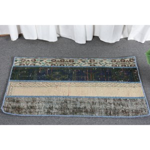 Tapis Turc Vintage Moderne 1,8x2,9 pieds Beige Vert Tapis Plat en Laine Tissée avec Support en Latex pour Décorations de Salon - Product Image 3