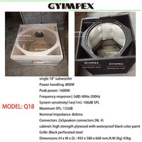Subwoofer passif simple de 18 pouces, subwoofer passif en néodyme ferrite, subwoofer haute puissance pour la série Q Line Array