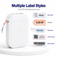 AIYIN D11 Printer Label Bluetooth Portabel 15mm Mini Thermal 203dpi Isi Ulang untuk Rumah Sekolah Kantor