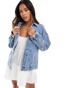 Popular High Quality Casual Women Short Denim Tops Coat Blue Long Sleeve Plus Size Denim <b>Jackets</b> Stylish Outerwear Ripped <b>Jacket</b> - Product Image 1