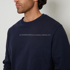 Sweat-shirt à col rond 100% coton de qualité supérieure pour homme Taille unisexe Poignets côtelés Ourlet solide OEM Hiver Marine - Product Image 4