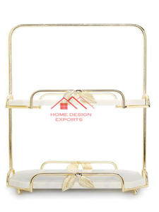 Hot Selling Luxury <b>Cake</b> <b>Stand</b> Christmas Party Celebration Unique Design <b>Marble</b> <b>Cake</b> <b>Stand</b> Manufacture & Supplier - Product Image 2