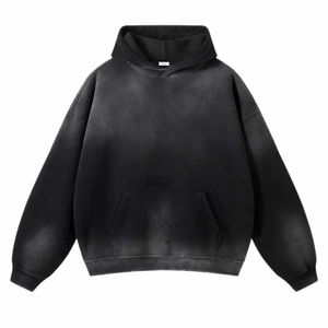 2026 Sweat à capuche unisexe personnalisé d'hiver, streetwear, effet délavé à l'acide et usé, brodé, effet délavé soleil, coupe oversize, en coton 500 g/m² - Product Image 5