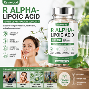 Rainwood <strong>R</strong> Alpha-lipoic Acid 120 Capsule Dietary Fiber Supplement Skin Care Products <strong>ALA</strong> Price 600 mg Alpha Lipoic Acid Capsules - Product Image 2