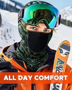 Masque de ski unisexe personnalisable 100% acrylique, best-seller, durable, marque privée, couvre-visage, cagoule, respirant, imperméable, extérieur - Product Image 2