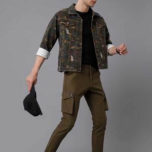 100% coton fait taille régulière tenue à la mode hommes veste en jean haute qualité coton lourd haut vente hommes veste en jean - Product Image 5