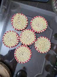 Dessous de verre en herbe moonj naturel fabriqué en Inde pour le thé café boissons chaudes fait à la main Design minimaliste élégant vente en gros de haute qualité - Product Image 6