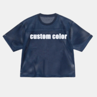Camiseta Deportiva de Malla de Poliéster para Hombre, Transpirable, de Secado Rápido, Moda Urbana de Verano y Primavera, Logotipo Personalizado, Colores Personalizados, Venta al por Mayor
