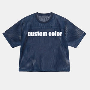 Maillot de sport en maille de polyester pour hommes, respirant, séchage rapide, mode été printemps, streetwear, logo personnalisé, couleurs personnalisées, vente en gros - Product Image 5