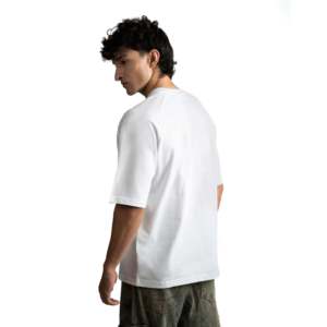 เสื้อยืดแร็กแลนผ้าฝ้ายออร์แกนิคพรีเมียม R32 220GSM สีขาวพื้น พร้อมลายพิมพ์สไตล์เจอร์ซีย์ ผสมใยไผ่ ดีไซน์เรียบง่าย - Product Image 2