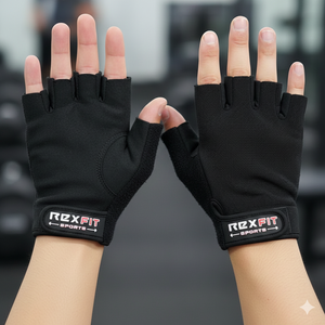 Guantes de gimnasio con soporte para muñeca, guantes de gimnasio de medio dedo, guantes transpirables para gimnasio, guantes de levantamiento de pesas resistentes para unisex - Product Image 1