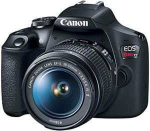Mejor Precio Nueva Cámara DSLR EOS Rebel T7 con Lente EF-S 18-55mm f/3.5-5.6 is II, Sensor CMOS (APS-C) de 24.1 Megapíxeles, Video Full HD - Product Image 1