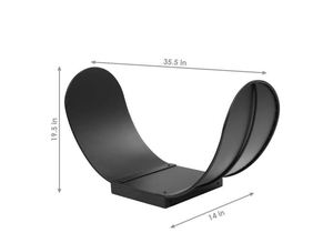 ชั้นวางฟืนดีไซน์โบราณทำจากเหล็กเคลือบสีดำ คุณภาพเยี่ยม เหมาะสำหรับการจัดเก็บและจัดระเบียบฟืนหนัก - Product Image 2