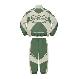 Vente de gros Survêtement en nylon respirant de haute qualité avec logo personnalisé pour hommes Ensemble de jogging coupe-vent cargo à fermeture éclair Unisexe Plus - Product Image 2