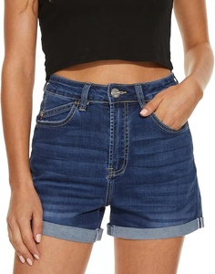 Shorts en jean d'été pour femmes, taille haute, décontractés, avec personnalisation - Product Image 2