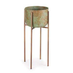 Macetero de Metal Personalizado de Fábrica, Acabado en Cobre Verdigris, Soporte para Plantas de Hierro, Macetas y Jardineras Decorativas Modernas para Decoración del Hogar - Product Image 1