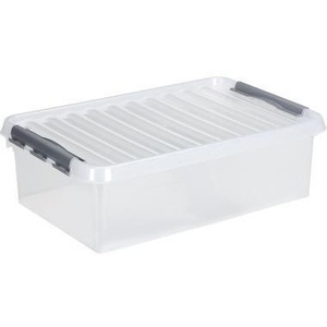 Sunware Q-Line Transparent Plastic <b>Storage</b> <b>Box</b> 32L 60x18x40 cm - Product Image 1
