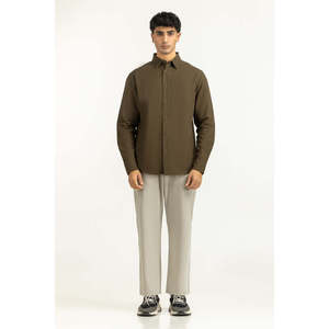 Camisas Casuales de Popelina para Hombre, Corte Regular, con Cuello Mao, Botones, Diseño a Cuadros, MN-CS-WS25-290 - Product Image 6