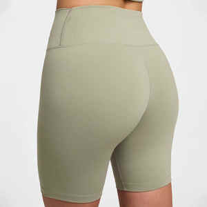 Pantalones cortos de yoga personalizados para mujeres OEM pantalones cortos de gimnasio sin costuras de cintura alta tela elástica transpirable para entrenamiento de yoga o fitness - Product Image 3