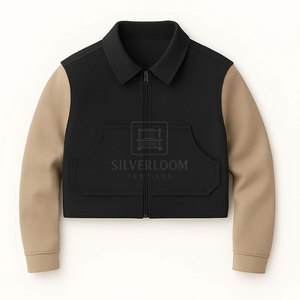 Veste polaire personnalisée 300GSM | Veste décontractée pour femme avec manches beiges | Logo personnalisé OEM ODM disponible - Product Image 6