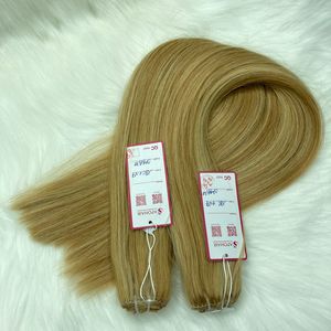 Extensions de cheveux à trame vierge super doublement étirée, cheveux humains brésiliens à vague naturelle profonde, même piano à cuticules alignées - Product Image 5