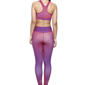 Haute qualité à la mode femmes Yoga Fitness Sportswear côtes vêtements de sport costume de sport solide 2 pièces Fitness ensemble pour femmes filles - Product Image 4