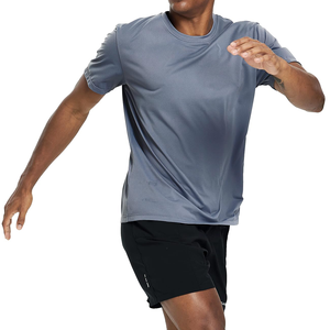 เสื้อยืดสำหรับวิ่งออกกำลังกายระบายอากาศได้ดีพิมพ์ลายสำหรับผู้ชายชุดกีฬาระบายอากาศได้ดีแห้งเร็วออกแบบโลโก้ได้ตามต้องการ - Product Image 5