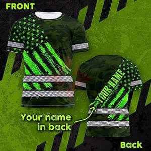 เสื้อสะท้อนแสงความปลอดภัยระดับ 1 แบบพิมพ์ลายซับลิเมชั่นตามสั่ง สำหรับผู้ชาย พร้อมโลโก้แบบกำหนดเอง กันน้ำ - Product Image 2