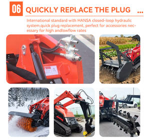 Promotion : Chargeuse compacte sur chenilles multifonctionnelle puissante à moteur diesel pour travaux agricoles et aménagement paysager, avec accessoires - Product Image 5