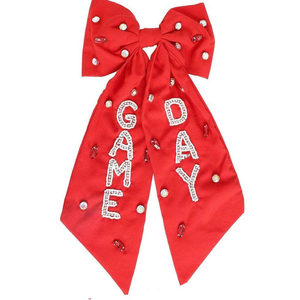 Lazos para el cabello bordados con cuentas hechos a mano al por mayor, Lazos para el cabello con bordados elegantes al por mayor, Lazos con cuentas al por mayor - Product Image 3