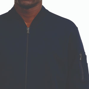 Nuevas chaquetas de bombardero de satén personalizadas con cuello levantado para hombre con dos bolsillos laterales, chaquetas de satén de algodón y poliéster de la mejor calidad para hombre a la venta - Product Image 4