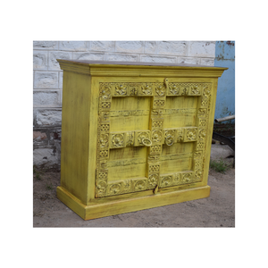 Meubles en gros en vrac en bois 2 vieilles portes sculptées armoire moderne en bois meubles d'intérieur en bois 2 vieilles portes sculptées armoire - Product Image 1