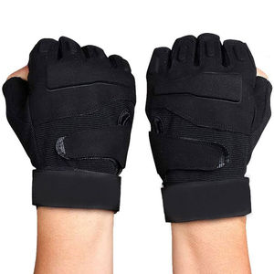 Top vente personnalisé complet noir demi-doigt gants de gymnastique confortable respirant Fitness entraînement musculation sport haltérophilie - Product Image 1