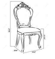 Ensemble de salle à manger Sahala de style antique européen, réglable, en bois massif, finition dorée, couleur personnalisée, pour usage hôtelier
