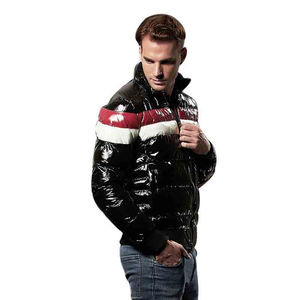 2025 Casual invierno manga Regular brillante recortada Puffer chaqueta transpirable tejido lona impermeable a prueba de viento ecológico hecho - Product Image 5