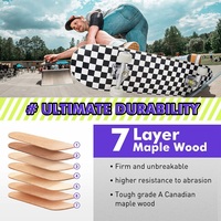 ZHOYA Patinette Longboard Professionnelle en Bois Personnalisable à Quatre Roues pour Enfants, Filles, Garçons et Adultes