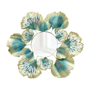 Modern Design Quality Metal <b>Wall</b> <b>Mirror</b> Creative Lotus Pattern for Living Room Bedroom Bathroom - Product Image 4
