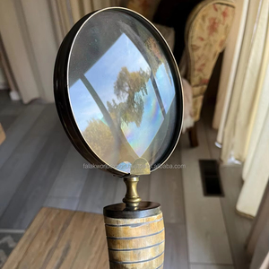Antique Design Polished High Quality <b>Reading</b> <b>Aid</b> Real Buffalo Horn Handle Magnifying Glass Wholesome Animal Style By FWE - Product Image 2