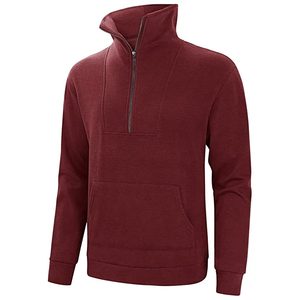 Wholesale Personalized Design Sweat <b>Shirt</b> With Stand Collar and Quarter <b>Zip</b> Golf <b>Zip</b> Pullover Sweatshirts 2024 - Product Image 2