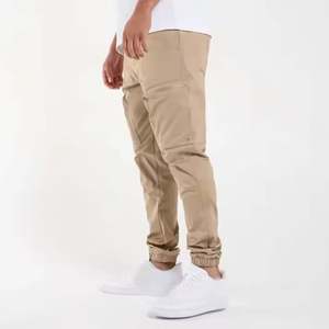 Men's Comfortable Casual Zip Cargo Pants <b>Breathable</b> Material Elastic Waistband Flat Front Style Colorful Wash for Everyday Wear - Product Image 2