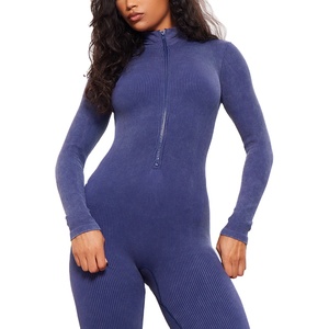 จั๊มสูทรัดรูปของผู้หญิงชุดหมีแนบเนื้อเข้ารูปแขนกุดเปิดหลังชุดติดกันแนบเนื้อ - Product Image 1